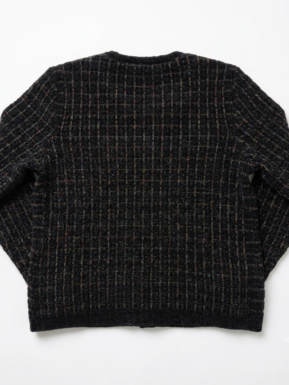 Talbots Black Metallic Tweed Braided Trim Cardigan ✨ French Girl Quiet Luxury M - Picture 7 of 8